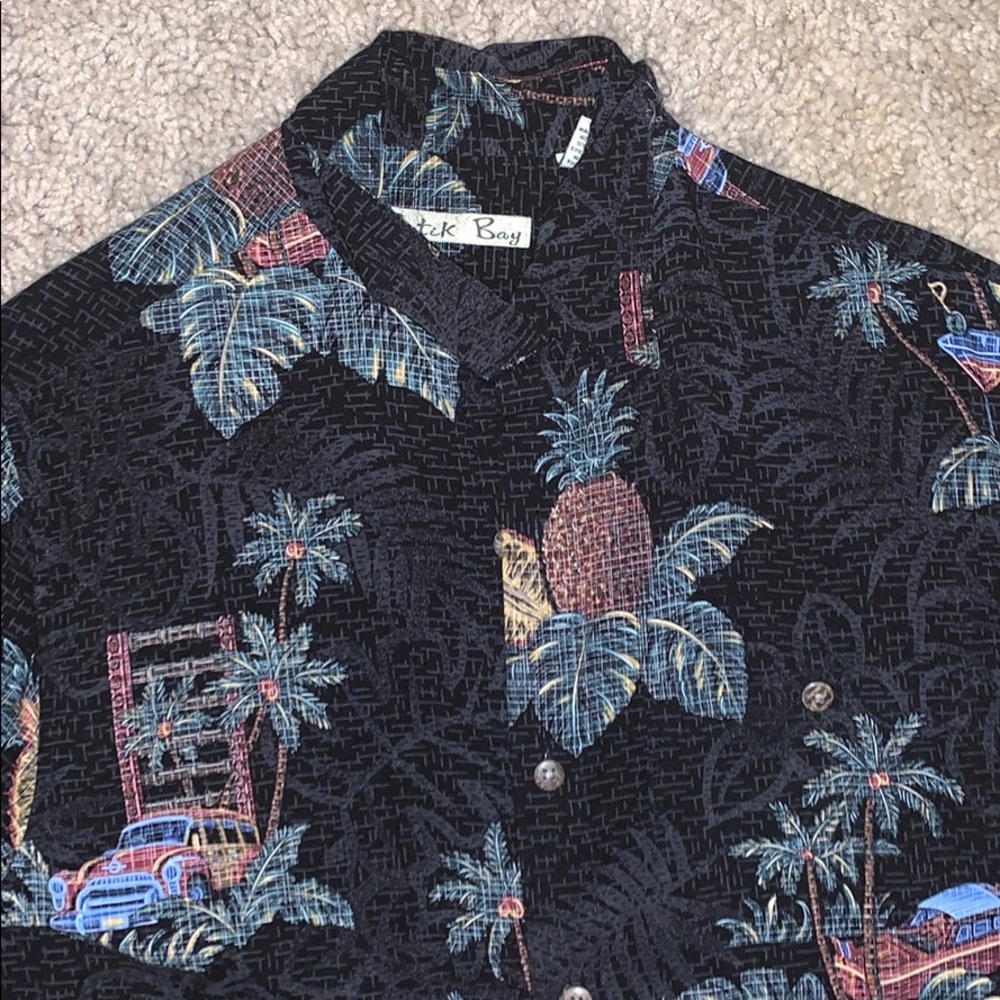 Adult Small Tropical Collard Shirt